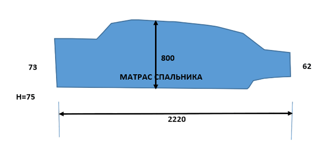 Матрас  спальника грузовика FAW J6