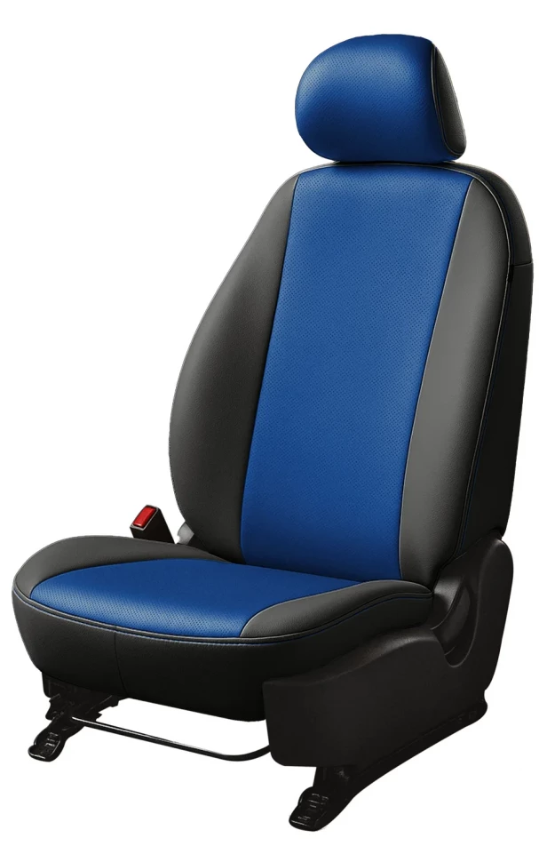 Авточехлы ВАЗ 2104 Жигули "Лима" экокожа, серый/синий