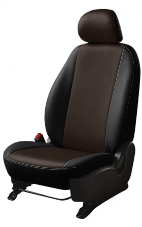 Авточехлы Chery CrossEastar (B14) "Лима" экокожа, черно-коричневый