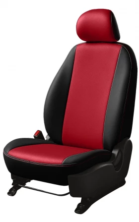 Авточехлы Chery CrossEastar (B14) "Лима" экокожа, черно-красный