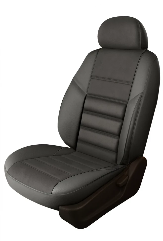 Авточехлы Citroen Berlingo I / Peugeot Partner I (Original) "Трио" алькантара-экокожа, серый