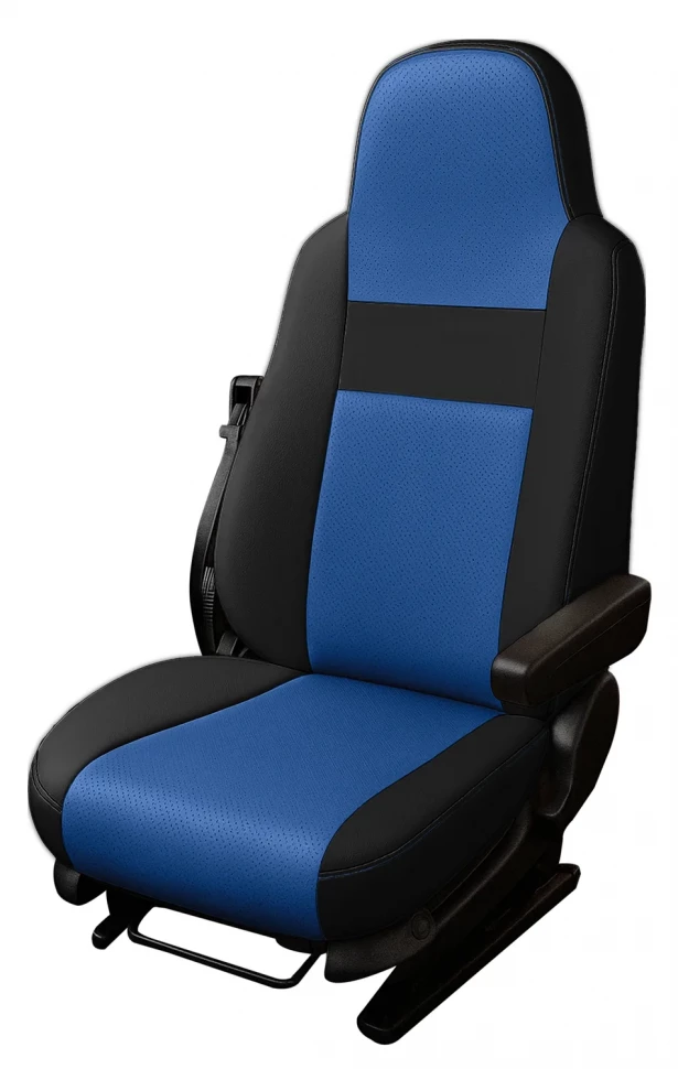 Авточехлы IVECO Stralis (Поколение 3) (2012+) "Truck" экокожа, черно-синий