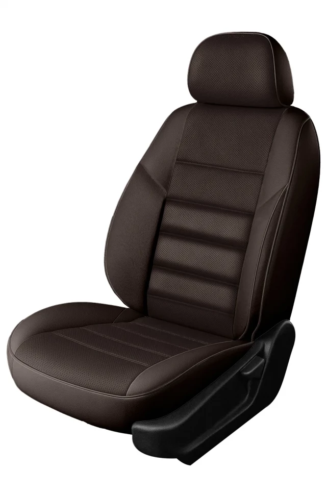 Авточехлы ВАЗ 2110 "Трио" экокожа, коричневый