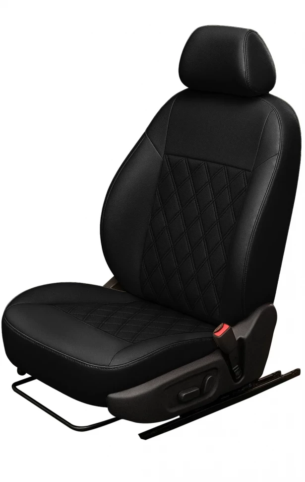 Авточехлы Chery Fora (A21) / Vortex Estina "Двойной ромб" экокожа, черный