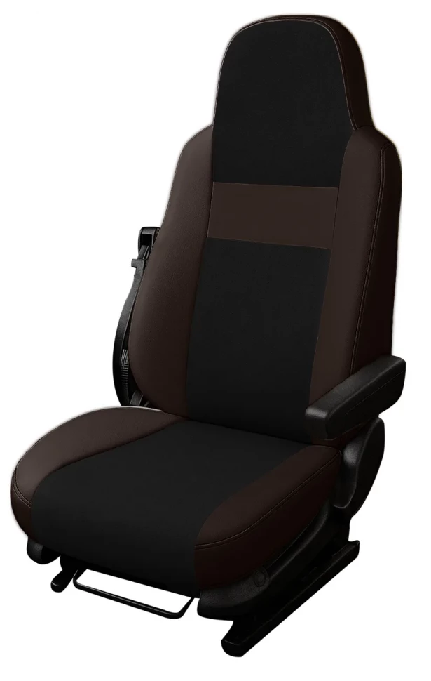 Авточехлы Volvo FH 12 модель IV (2013+) "Truck" алькантара-экокожа, коричневый/черный