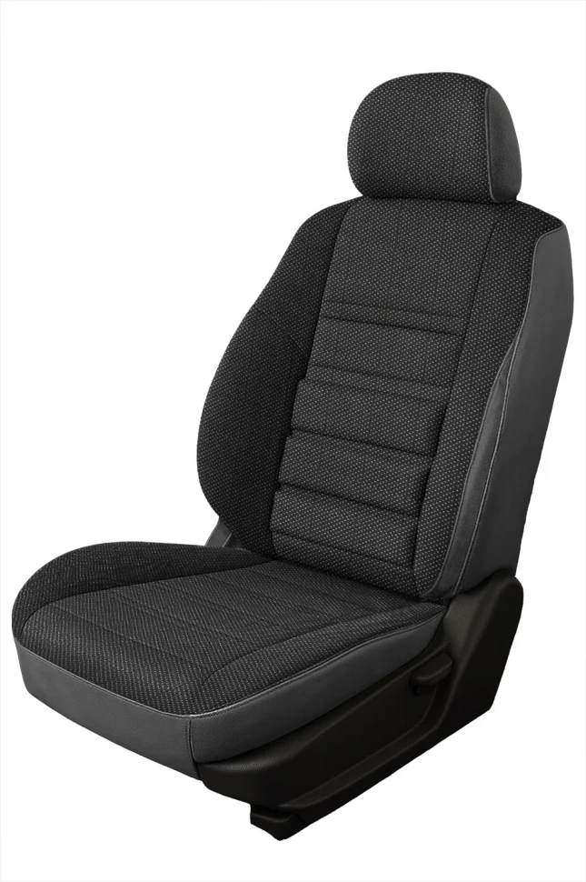 Авточехлы Mercedes-Benz Sprinter (1+2) (2015+) "Трио" жаккард-экокожа, пунктиры