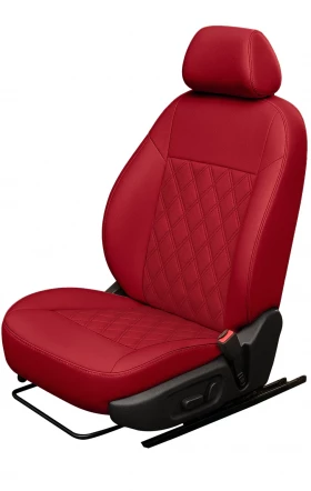 Авточехлы Chery Amulet / ТагАЗ Vortex Corda "Двойной ромб" экокожа, красный