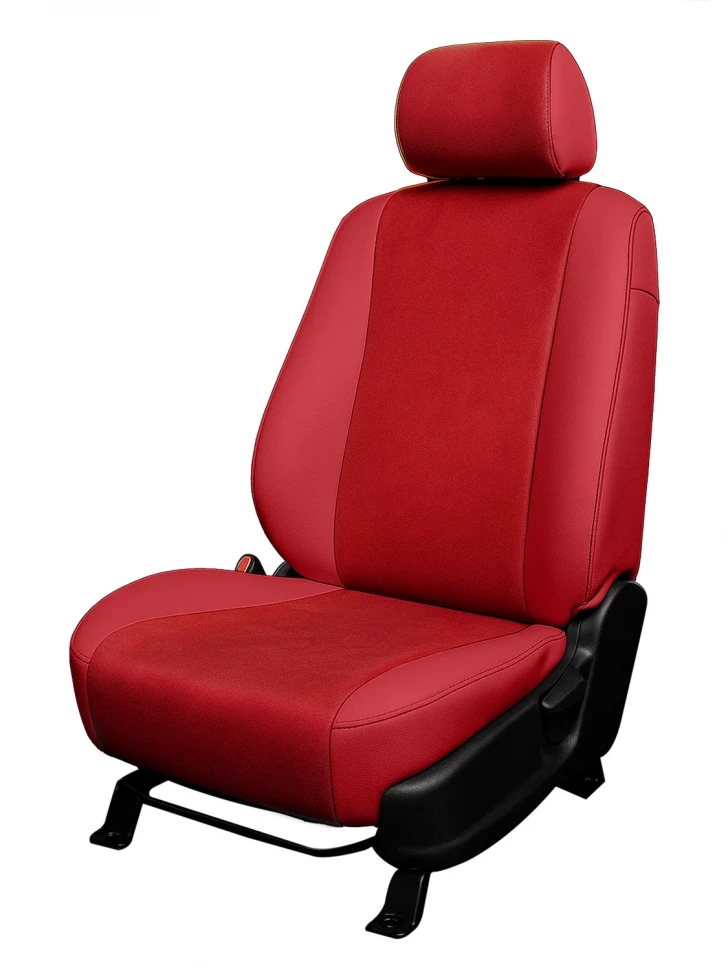 Авточехлы Ford Transit VIII (1+2) (2012-2021) "Лима" алькантара-экокожа, красный