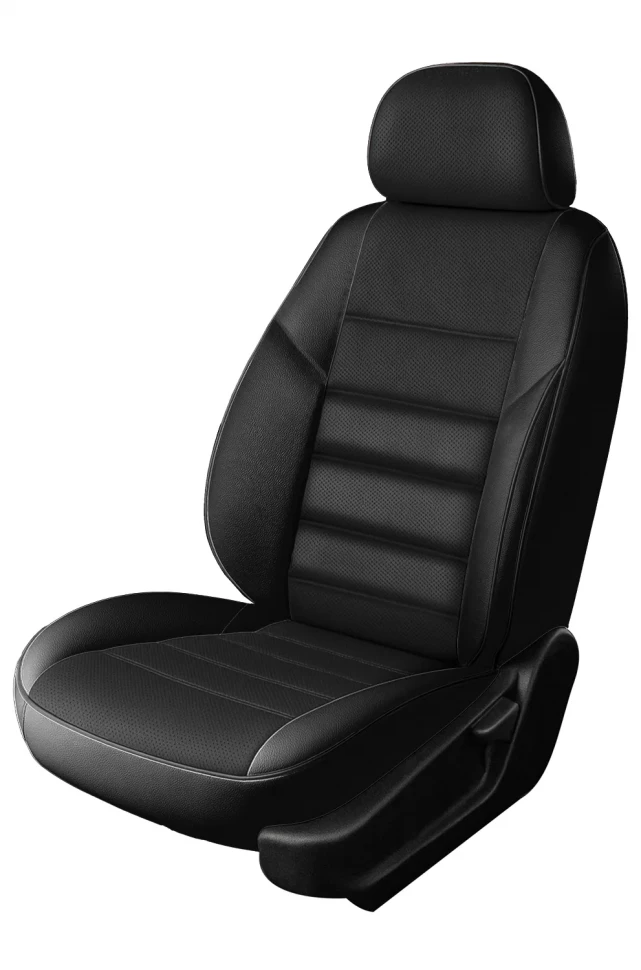 Авточехлы ГАЗ 3110 Волга "Трио" экокожа, черный