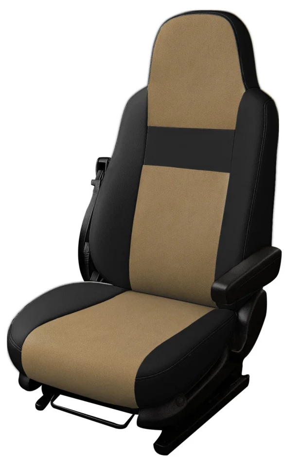 Авточехлы Renault T / Premium "Truck" алькантара-экокожа, черно-бежевый